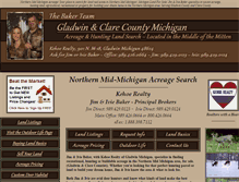 Tablet Screenshot of acreage.gladwinrealestateagent.com